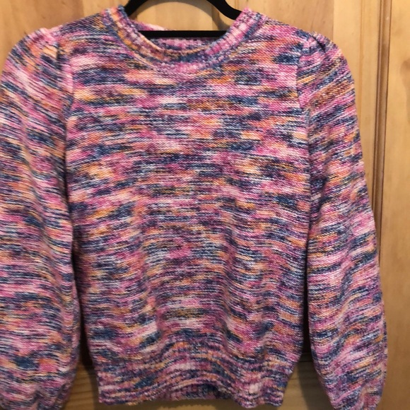 J Crew Factory Pink Puff Sleeve Sweater - Picture 7 of 7